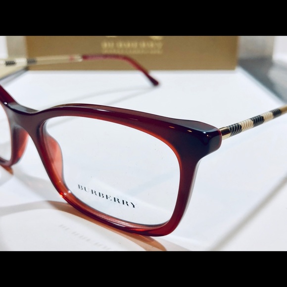 Burberry Eyeglasses Bordeaux Red Gradient Frame - Picture 6 of 8